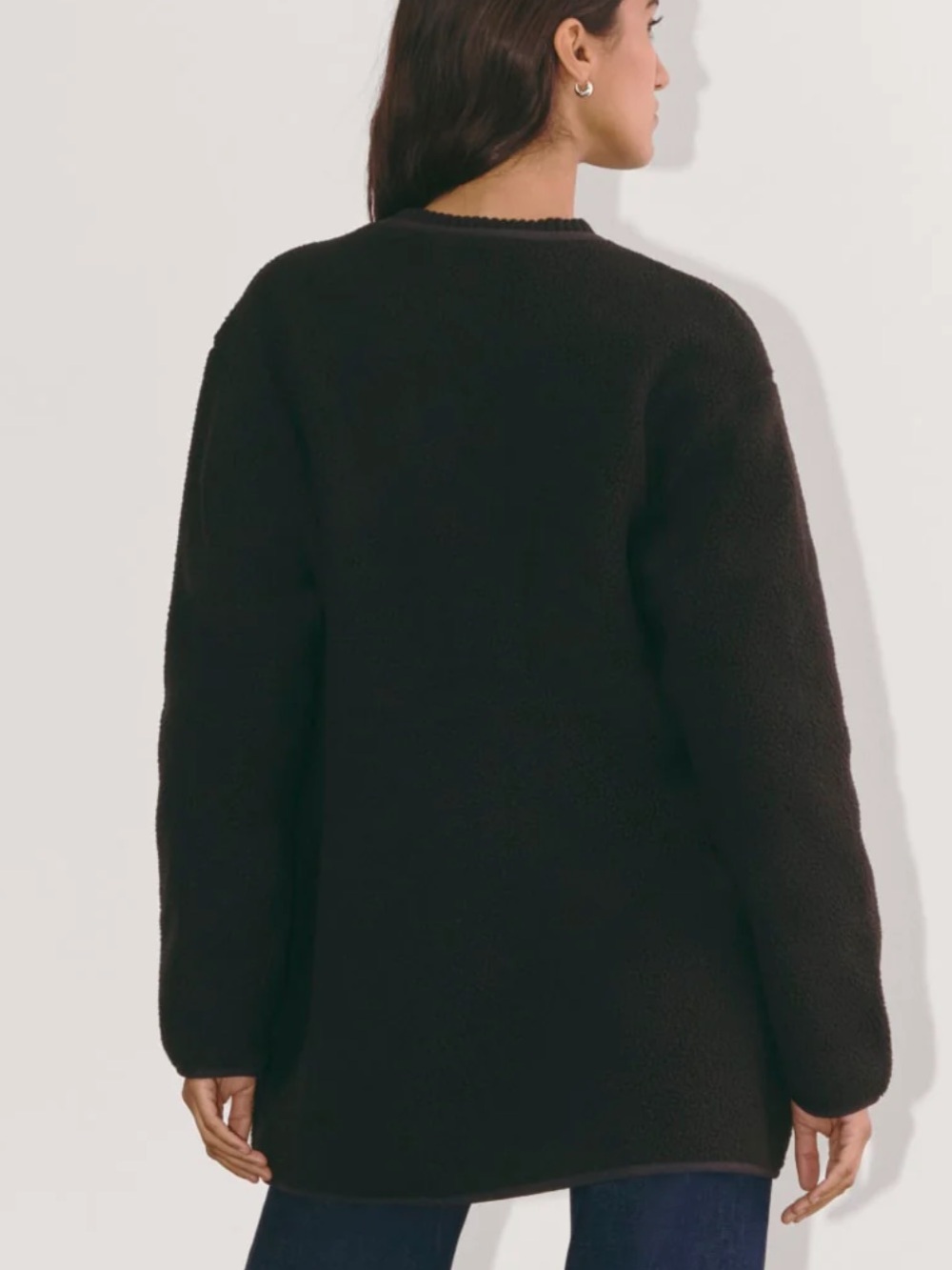 NEW Everlane Black Fleece Teddy Liner Jacket in Size Large - Picture 5 of 12